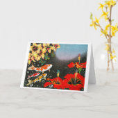 蝶夢II (宇宙の形) カード (黄色い花)