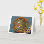 蝶夢VI (I Chingの魚ポット) カード (黄色い花)