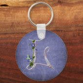 蝶大切イニシャルL キーホルダー (正面)