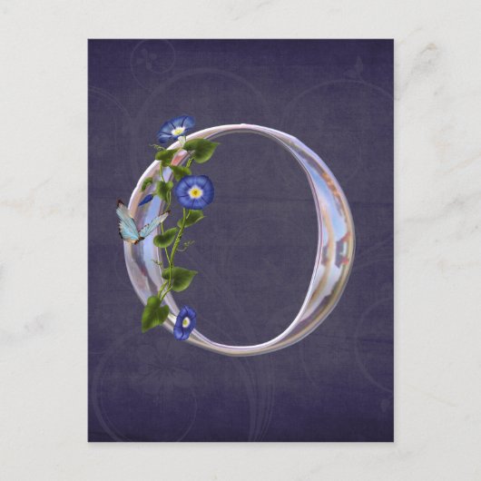 蝶大切イニシャルO ポストカード (正面)