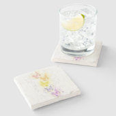 蝶大理石のコースター ストーンコースター (横)