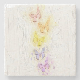 蝶大理石のコースター ストーンコースター