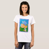 蝶妖精猫及び子ネコ Tシャツ (正面フル)