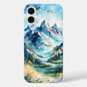 蝶威厳のあると山の風景、ワイルドフル Case-Mate iPhoneケース (裏面)