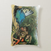 蝶小妖精や小人アートワークかわいい小人蝶 アクセントクッション (裏面(縦))