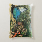 蝶小妖精や小人アートワークかわいい小人蝶 アクセントクッション (正面(垂直))