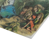 蝶小妖精や小人アートワークかわいい小人蝶 カッティングボード (角)