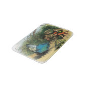 蝶小妖精や小人アートワークかわいい小人蝶 バスマット (アングル)