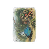 蝶小妖精や小人アートワークかわいい小人蝶 バスマット (正面縦)