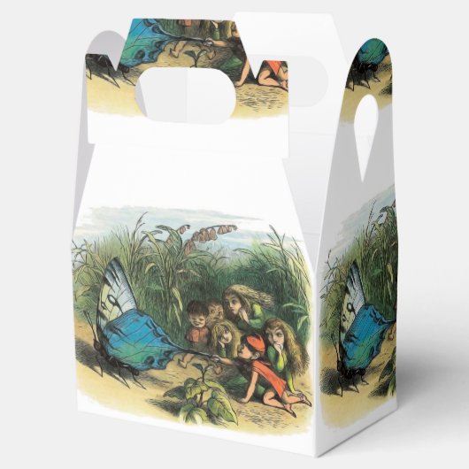 蝶小妖精や小人アートワークかわいい小人蝶 フェイバーボックス (オープン)