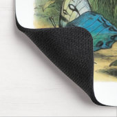 蝶小妖精や小人アートワークかわいい小人蝶 マウスパッド (コーナー)