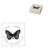 蝶差出人住所印 ラバースタンプ (押印)