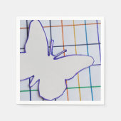 蝶市松模様に紙ナプキン スタンダードカクテルナプキン (正面)