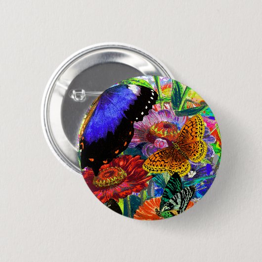 蝶庭 缶バッジ (正面&裏面)