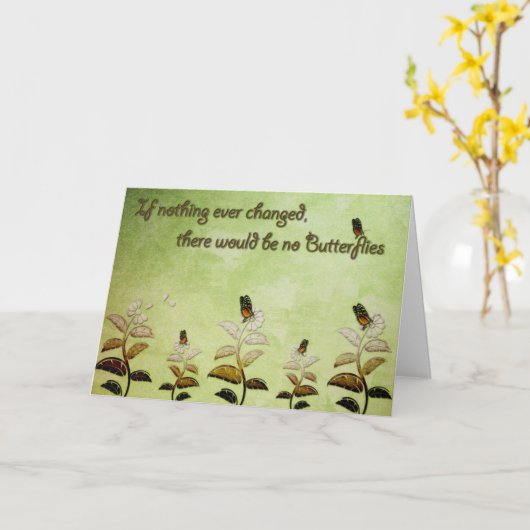 蝶引用文を変えて下さい カード (黄色い花)