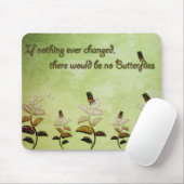 蝶引用文を変えて下さい マウスパッド (マウス)