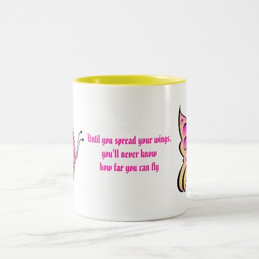 蝶引用文 ツートーンマグカップ (中央)