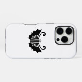 蝶形の扇子 (胡蝶) iPhoneケース (裏面横)