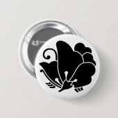 蝶形の木製ソリ 缶バッジ (正面&裏面)