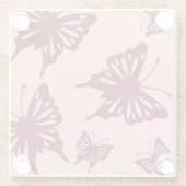 蝶形模様2 ガラスコースター (裏面)