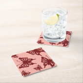 蝶形模様 スクエアペーパーコースター (インサイチュ)