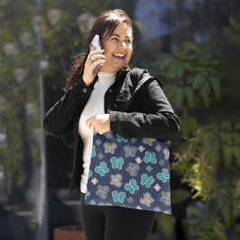 蝶形模様 トートバッグ