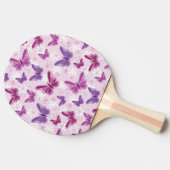 蝶形模様 卓球ラケット (横)
