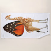 蝶形羽キリン ビーチタオル (正面)