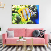 蝶形魚動物 キャンバスプリント (インサイチュ (リビング))