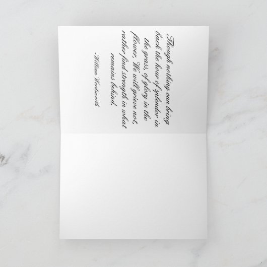 蝶悔やみや弔慰 カード (内部)