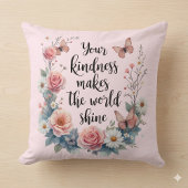 蝶感動的フローラ引用文 クッション