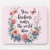 蝶感動的フローラ引用文 マウスパッド (正面)