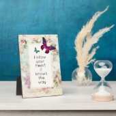 蝶感動的付きかわいらし引用文 フォトプラーク (側面)