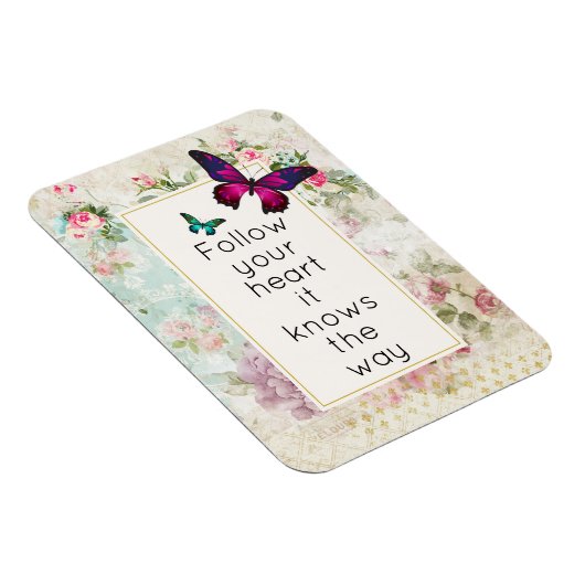 蝶感動的付きかわいらし引用文 マグネット (右側)