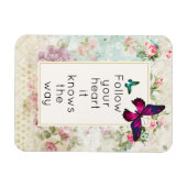 蝶感動的付きかわいらし引用文 マグネット (横)