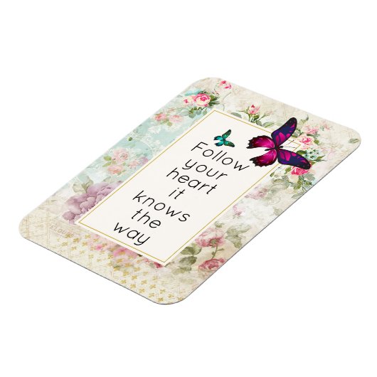 蝶感動的付きかわいらし引用文 マグネット (左側)