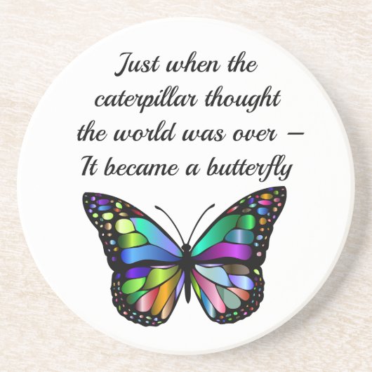 蝶感動的引用文ホープエレガントス コースター (正面)