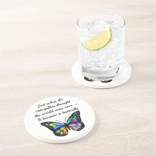 蝶感動的引用文ホープエレガントス コースター (側面)