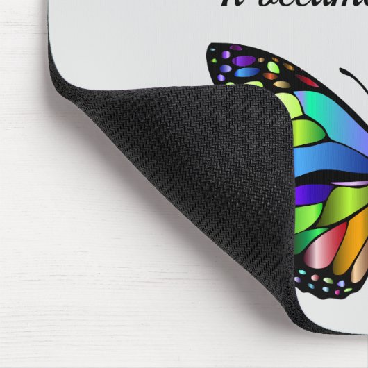 蝶感動的引用文ホープエレガントス マウスパッド (コーナー)