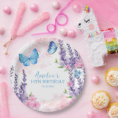 蝶感謝してい誕生日 ペーパープレート (パーティー)