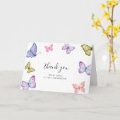 蝶折りサンキューカード カード (黄色い花)