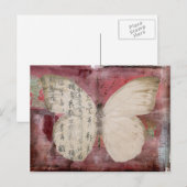 蝶抽象芸術葉書 ポストカード (正面/裏面)