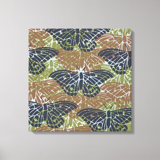 蝶抽象芸術 キャンバスプリント (正面)