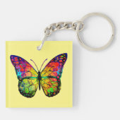 蝶抽象芸術 キーホルダー (裏面)