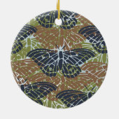 蝶抽象芸術 セラミックオーナメント (裏面)