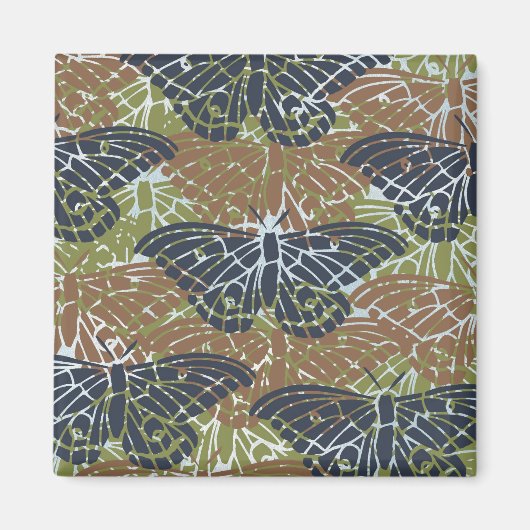 蝶抽象芸術 マグネット (正面)