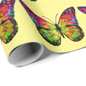 蝶抽象芸術 ラッピングペーパー (ロールコーナー)