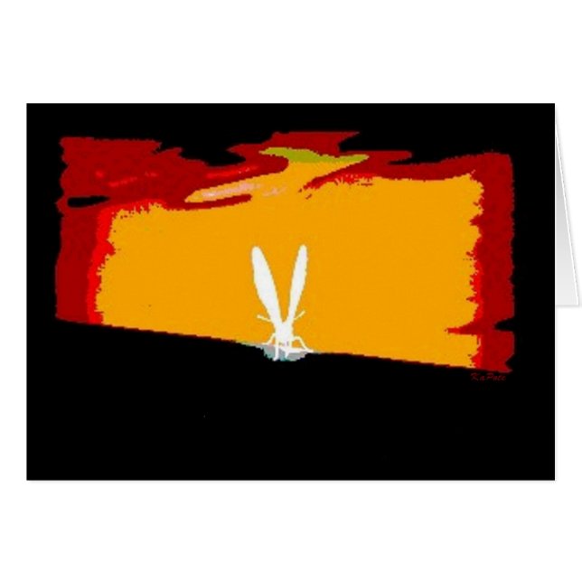 蝶抽象芸術L赤 (正面横)