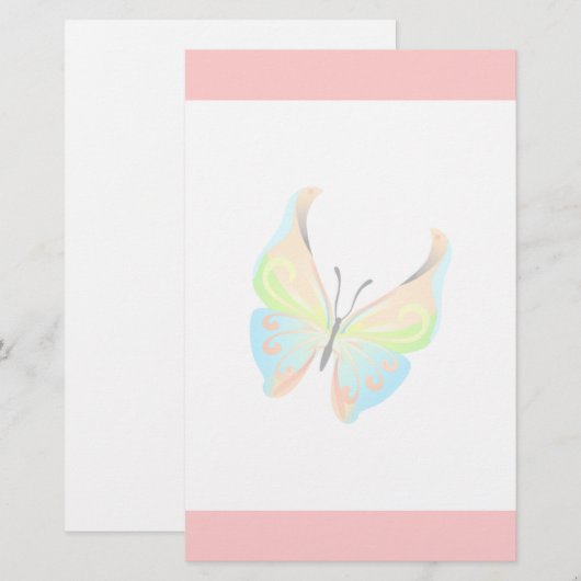 蝶文房具 便箋 (正面/裏面)