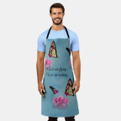 蝶料理エプロン エプロン (着用した状態)